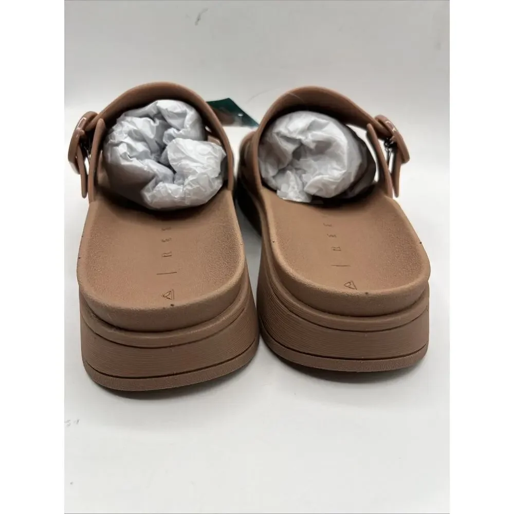 Reef Vista Capri Sandals Womens Slide Double Strap Comfort Sz US 10 Tan Brown - Picture 2 of 10